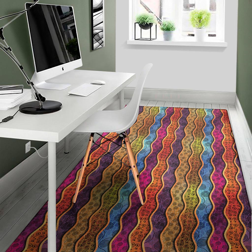 afro ethnic inspired print area rug floor decor 6967