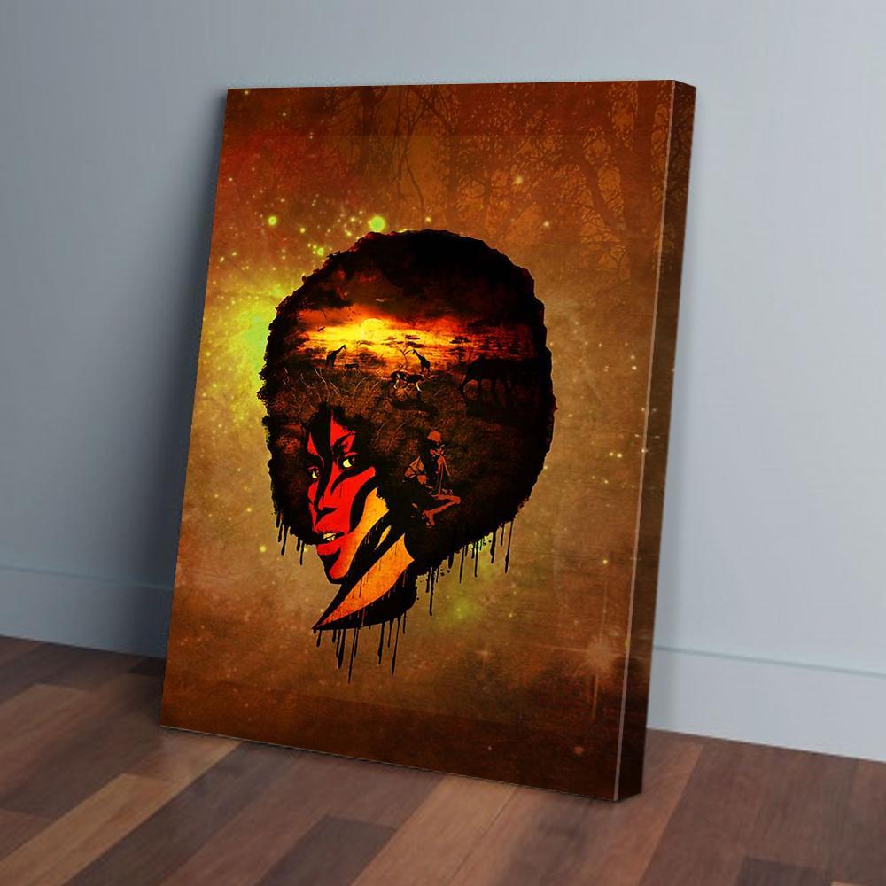 afro hair black women canvas prints wall art decor 2792