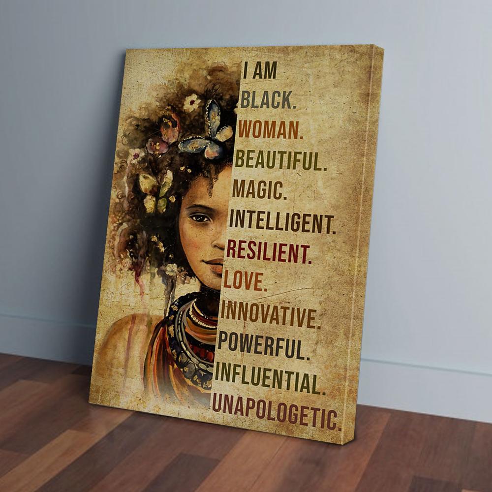 afro magic black girl canvas prints wall art decor 2485
