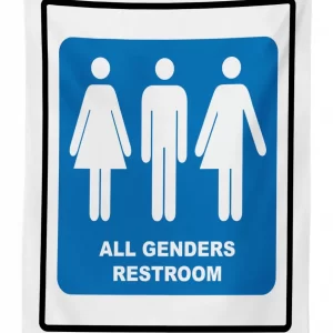 all genders restroom 3d printed tablecloth table decor 5765