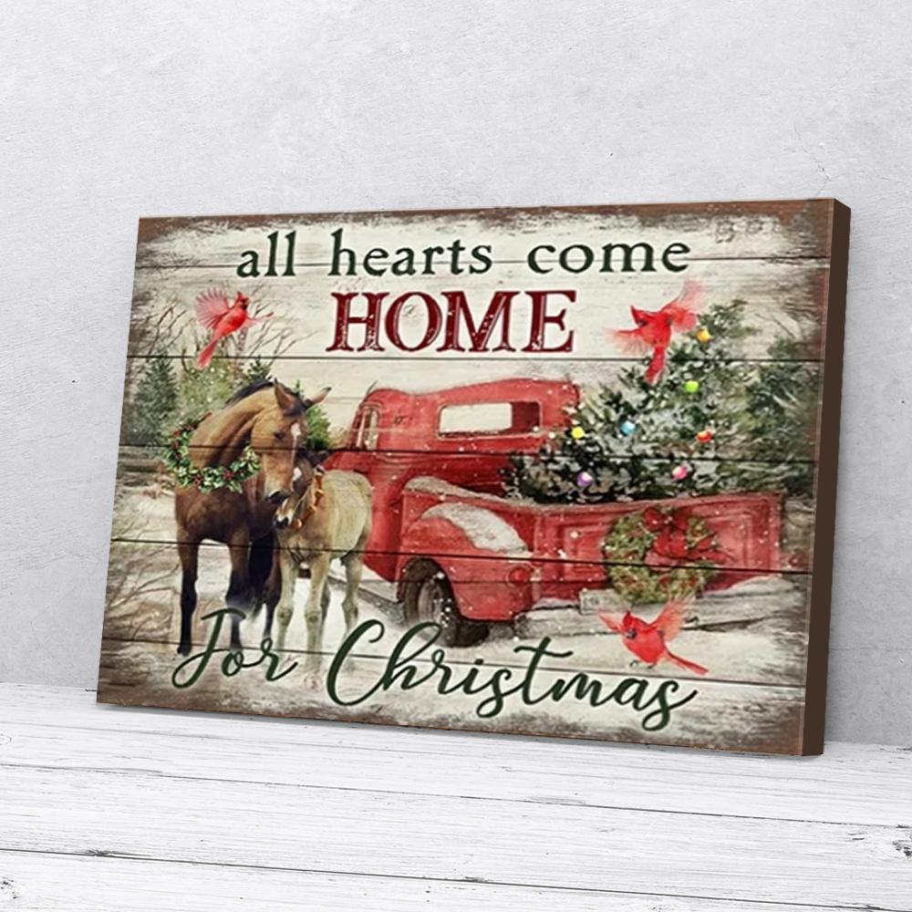 All Hearts Come Home For Christmas Horse Canvas Wall At all hearts come home for christmas horse canvas wall at 6455