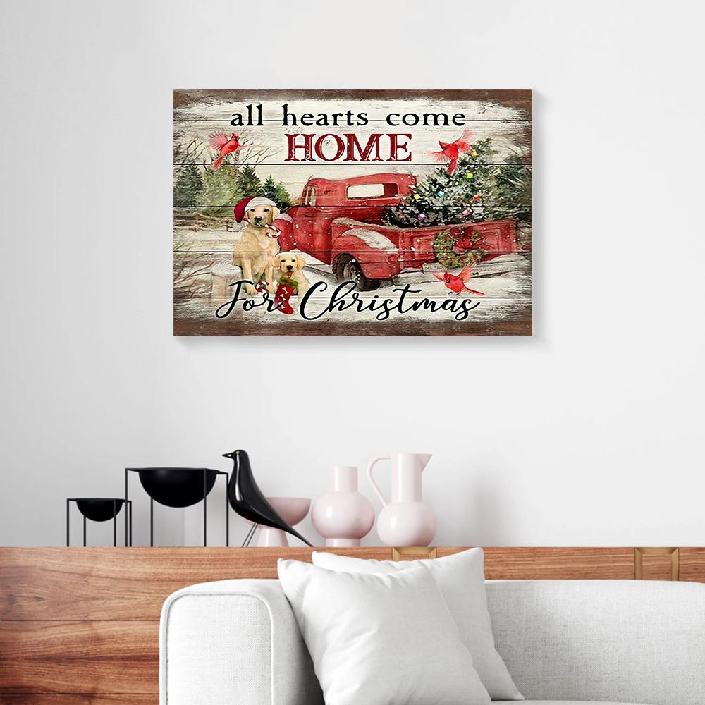 all hearts come home for christmas labrador canvas prints wall art decor 1752