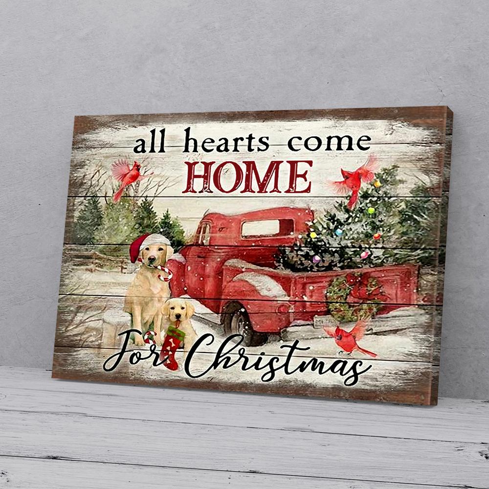 all hearts come home for christmas labrador canvas prints wall art decor 3124