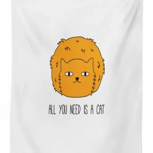 all you need is a cat saying 3d printed tablecloth table decor 6554