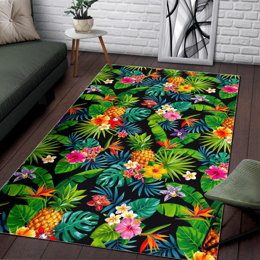 aloha hawaiian tropical pattern print area rug floor decor 1748