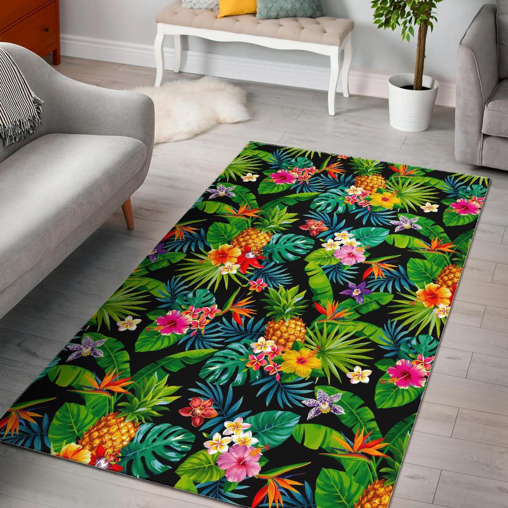 aloha hawaiian tropical pattern print area rug floor decor 2626