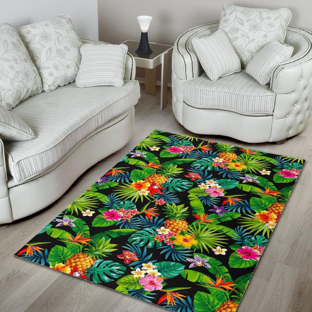 aloha hawaiian tropical pattern print area rug floor decor 6926