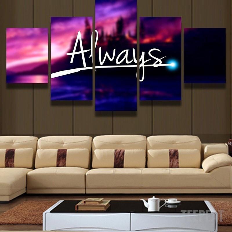 always abstract 5 panel canvas art wall decor 5722