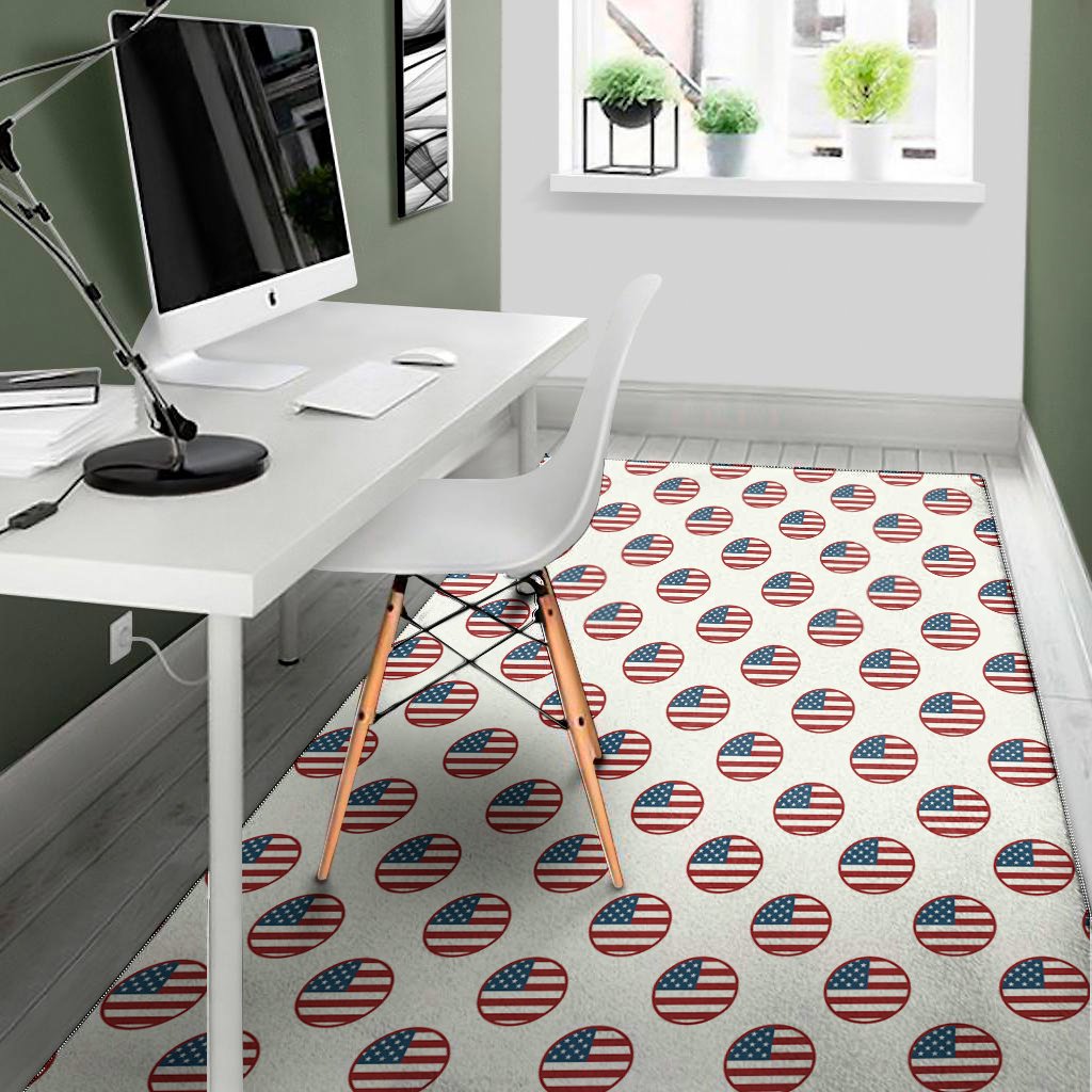 american circle flag pattern print area rug floor decor 4124