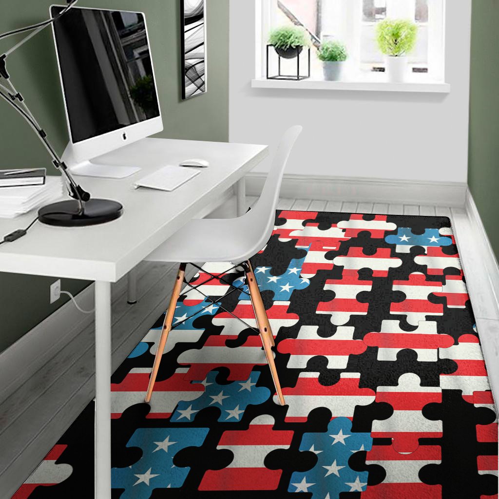 american flag jigsaw puzzle print area rug floor decor 2019