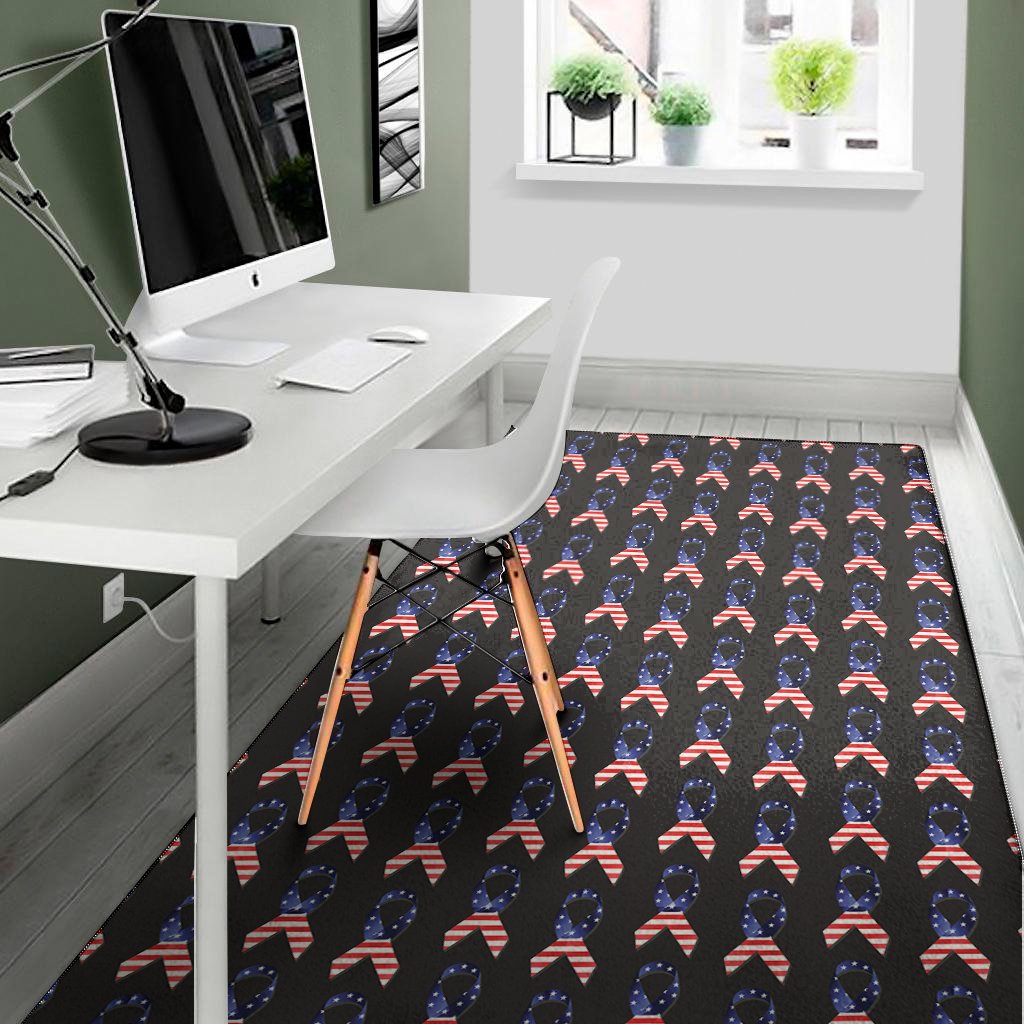 american flag ribbon pattern print area rug floor decor 6816