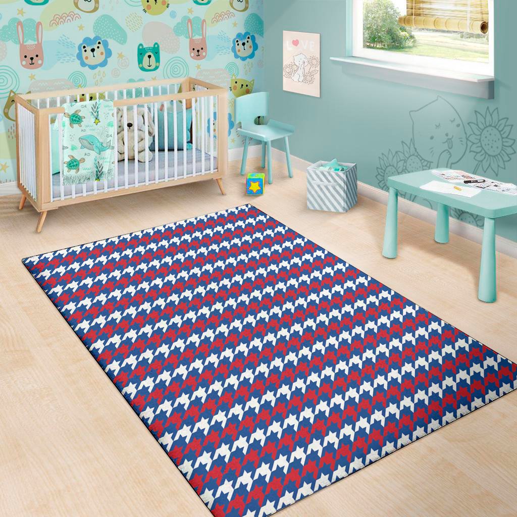 american houndstooth pattern print area rug floor decor 5271