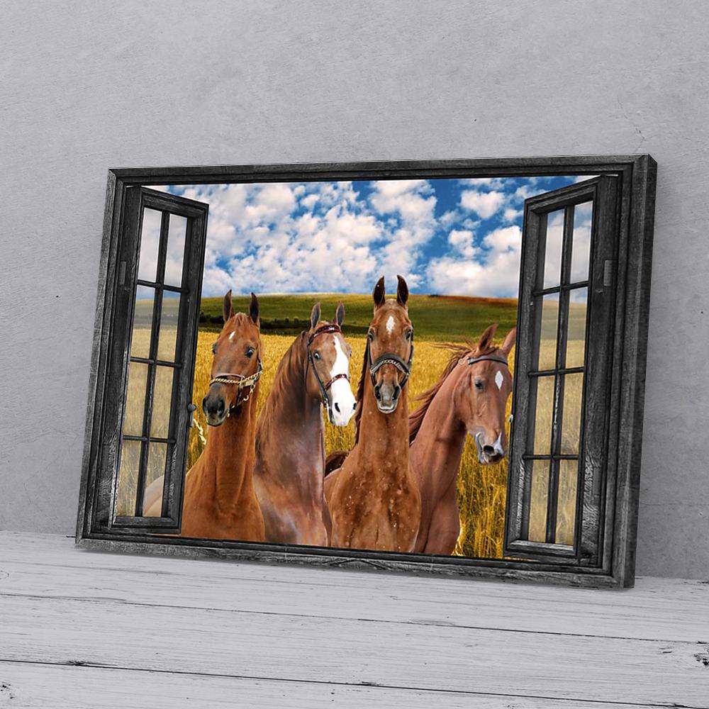 american saddlebred window view canvas prints wall art decor 4926