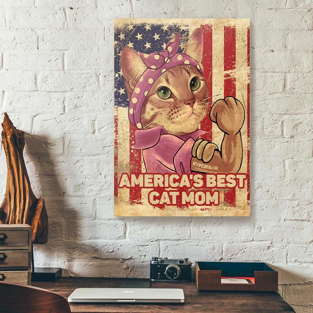 America'S Best Cat Mom Canvas Prints - Wall Art Decor americas best cat mom canvas prints wall art decor 2950