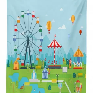 amusement park 3d printed tablecloth table decor 3030