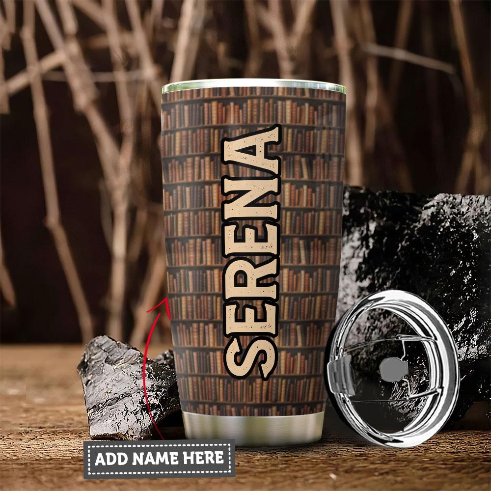 An Old Lady Loves Book Personalized Stainless Steel Tumbler an old lady loves book personalized stainless steel tumbler 1680