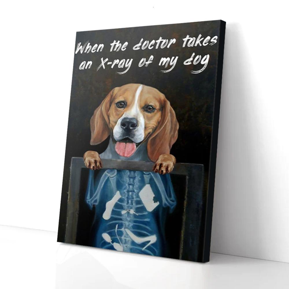 an x ray of dog beagle canvas prints wall art decor 7515