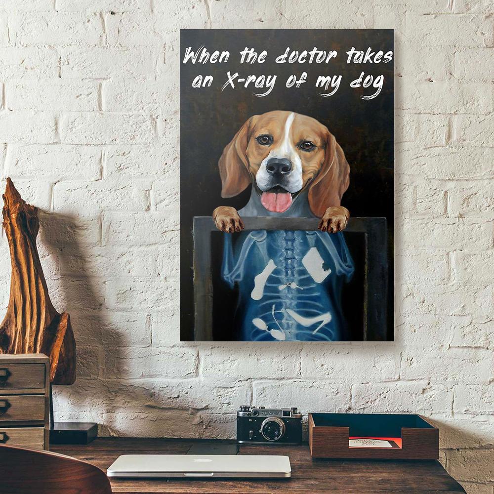 an x ray of dog beagle canvas prints wall art decor 8740