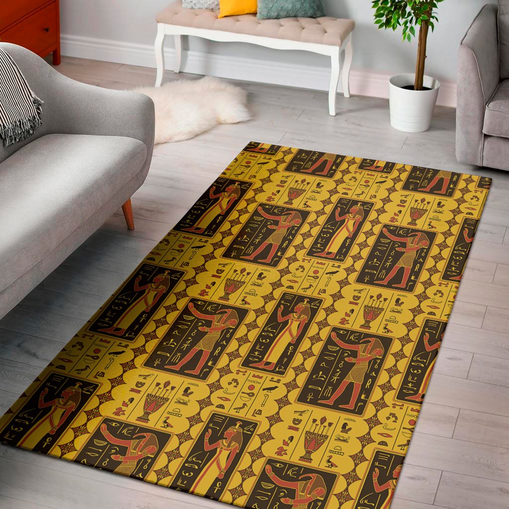 ancient egypt pattern print area rug floor decor 6721