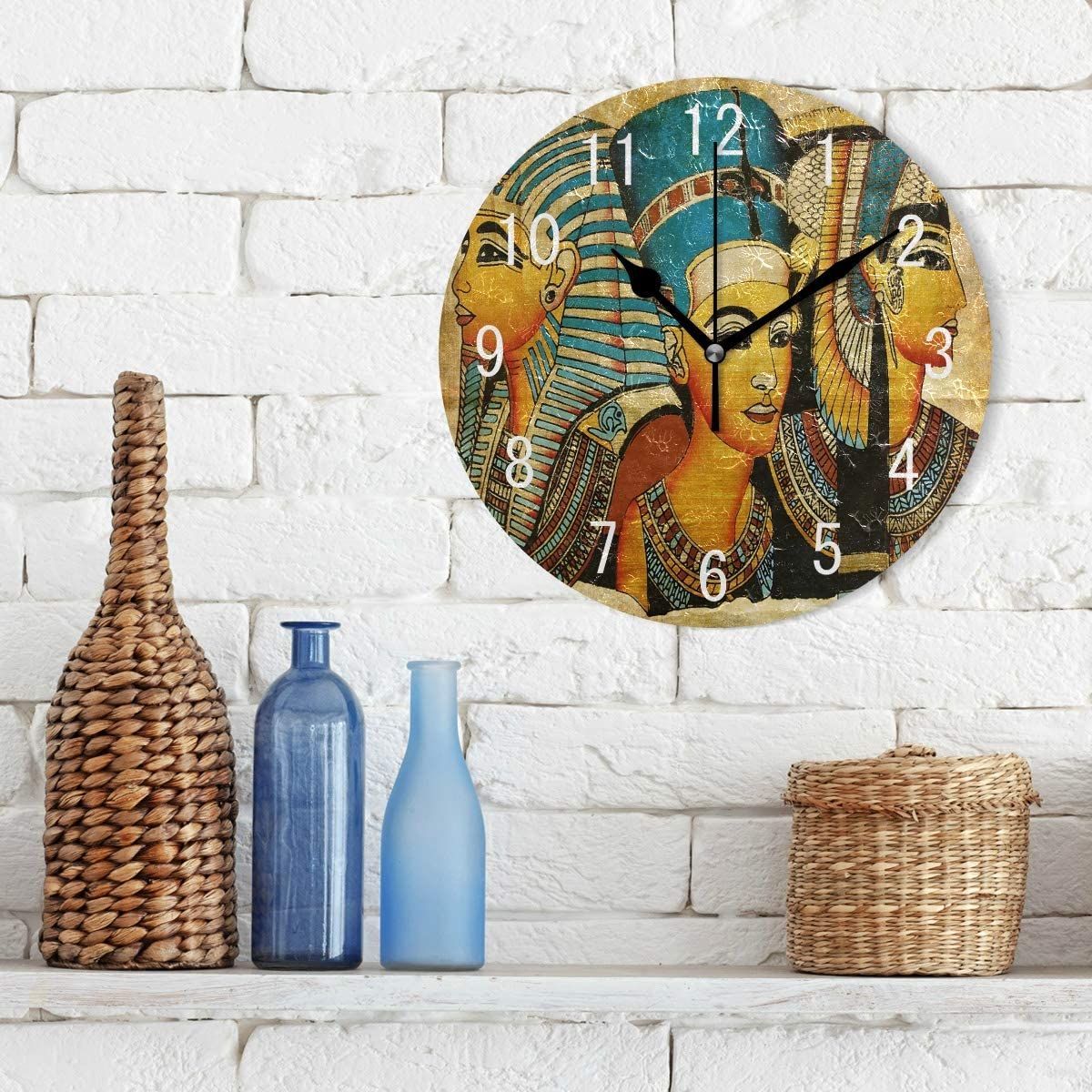 ancient egyptian culture man decorative wall clock 4114
