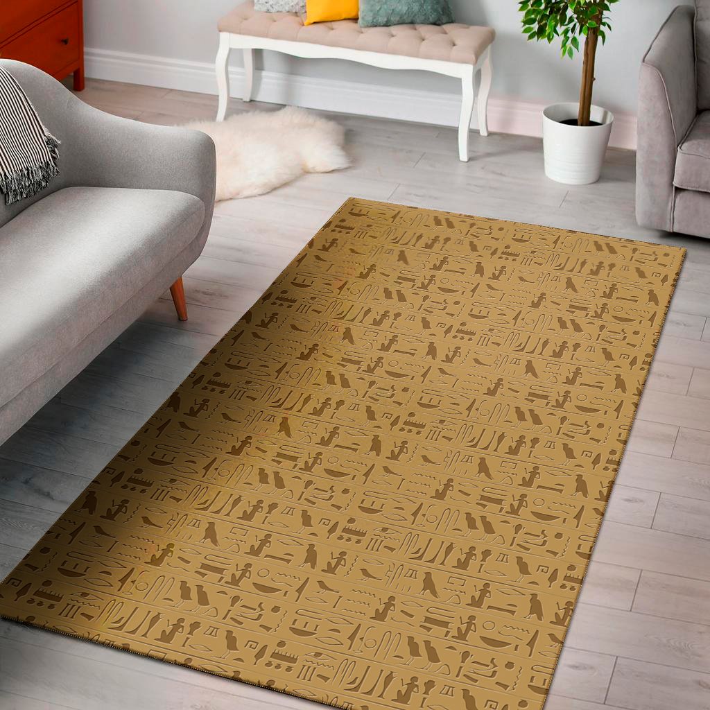 ancient egyptian hieroglyphs print area rug floor decor 7055