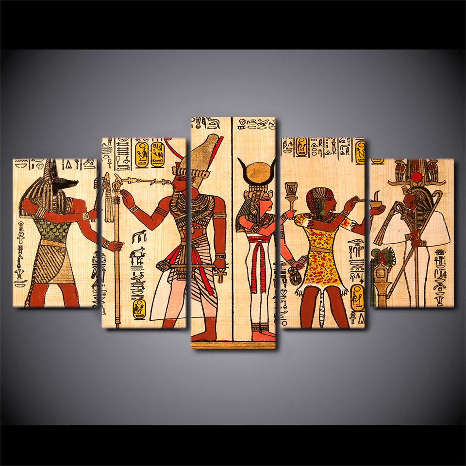 ancient romans 1 abstract 5 panel canvas art wall decor 2236