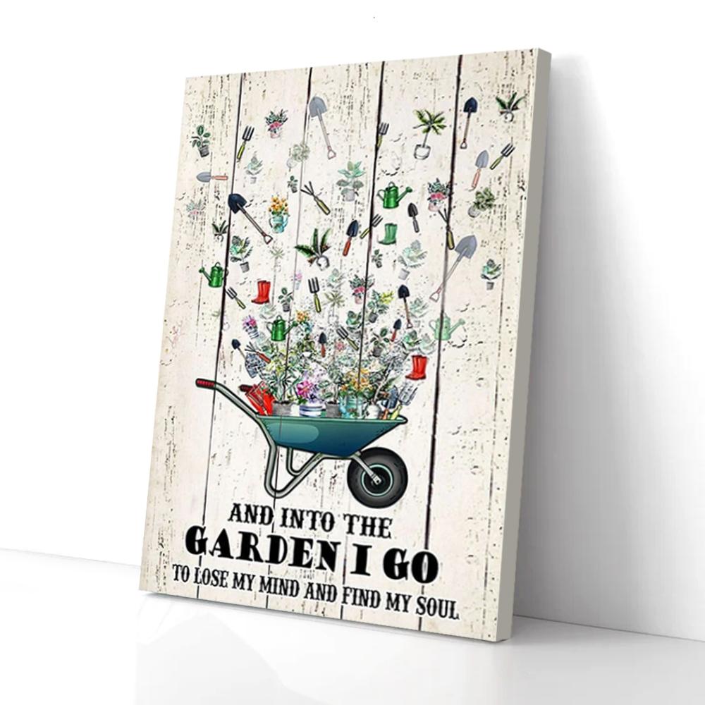 and into in the garden i go canvas prints wall art decor 4850