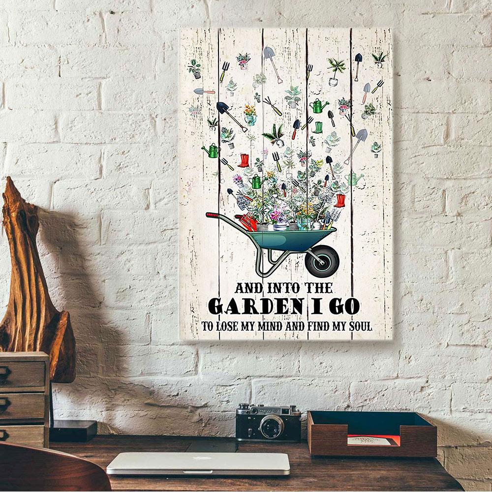 and into in the garden i go canvas prints wall art decor 8873