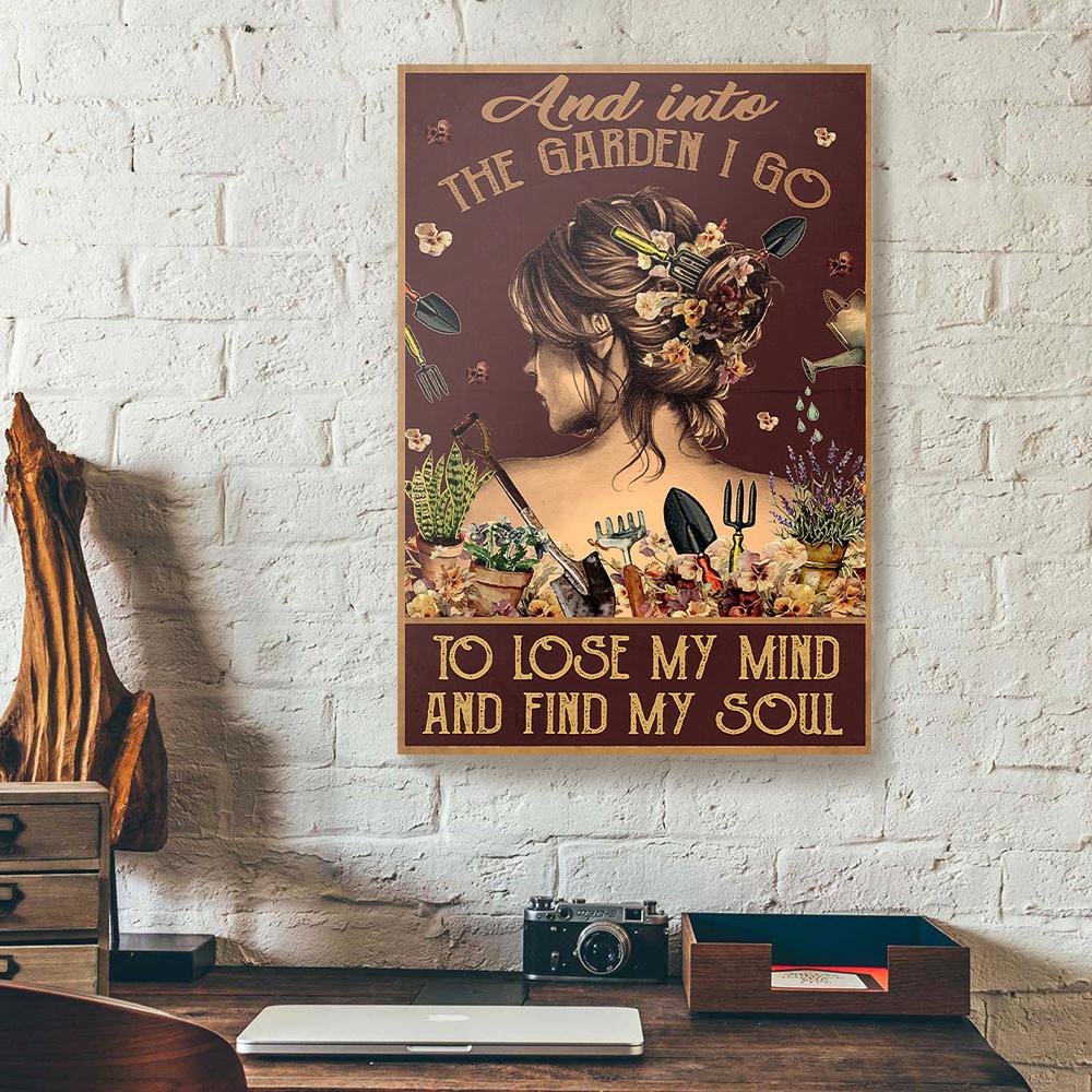 and into the garden i go canvas prints wall art decor 3618