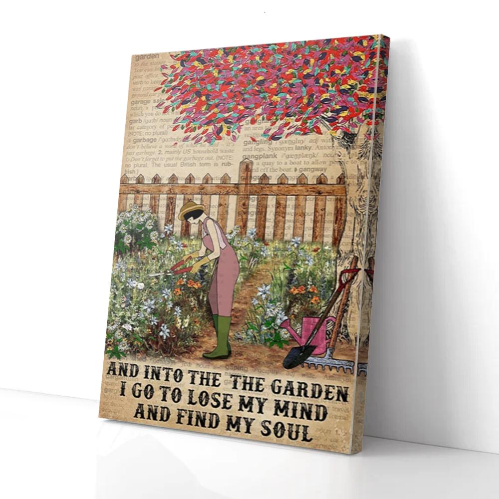 and into the garden i go canvas prints wall art decor 6648