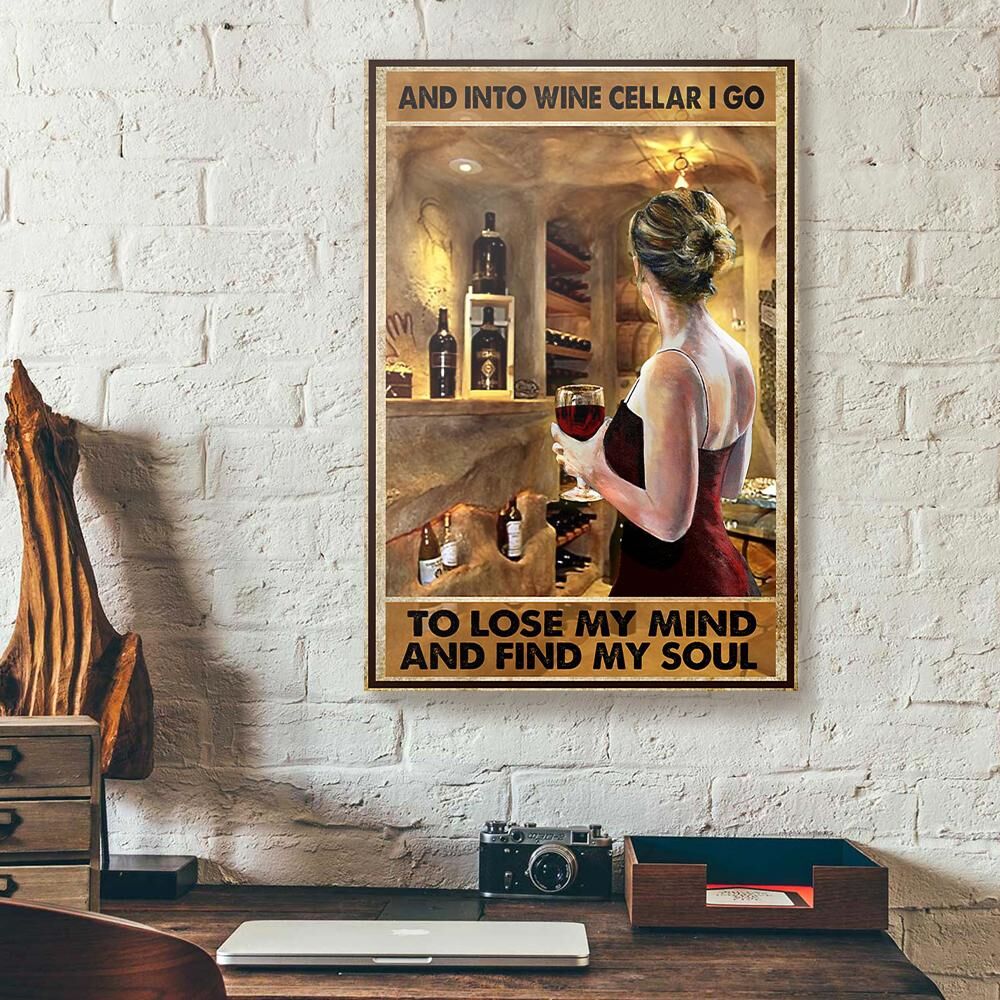 And Into Wine Cellar I Go Canvas Prints - Wall Art Decor and into wine cellar i go canvas prints wall art decor 4254