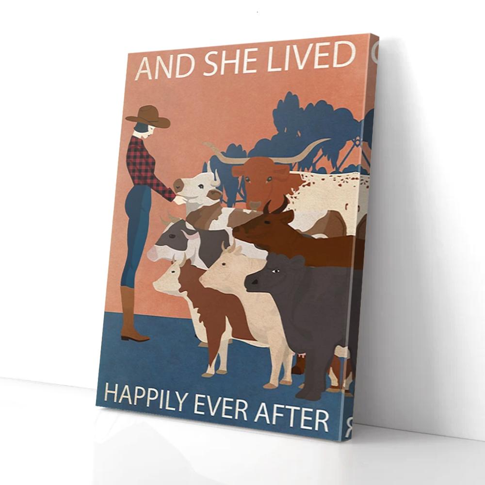 And She Lived Happily Ever After Hippie Canvas Prints - Wall Art Decor and she lived happily ever after hippie canvas prints wall art decor 8264