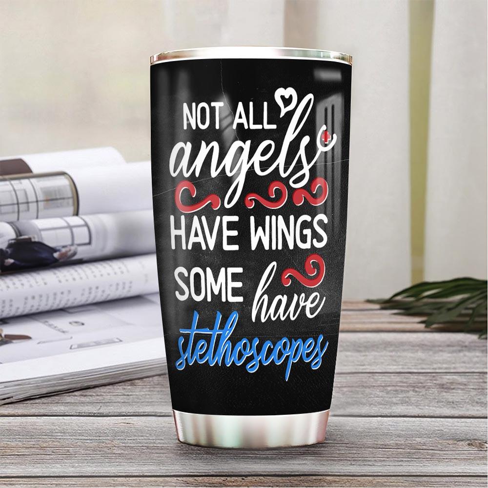Angel Nurse Personalized Stainless Steel Tumbler angel nurse personalized stainless steel tumbler 8608