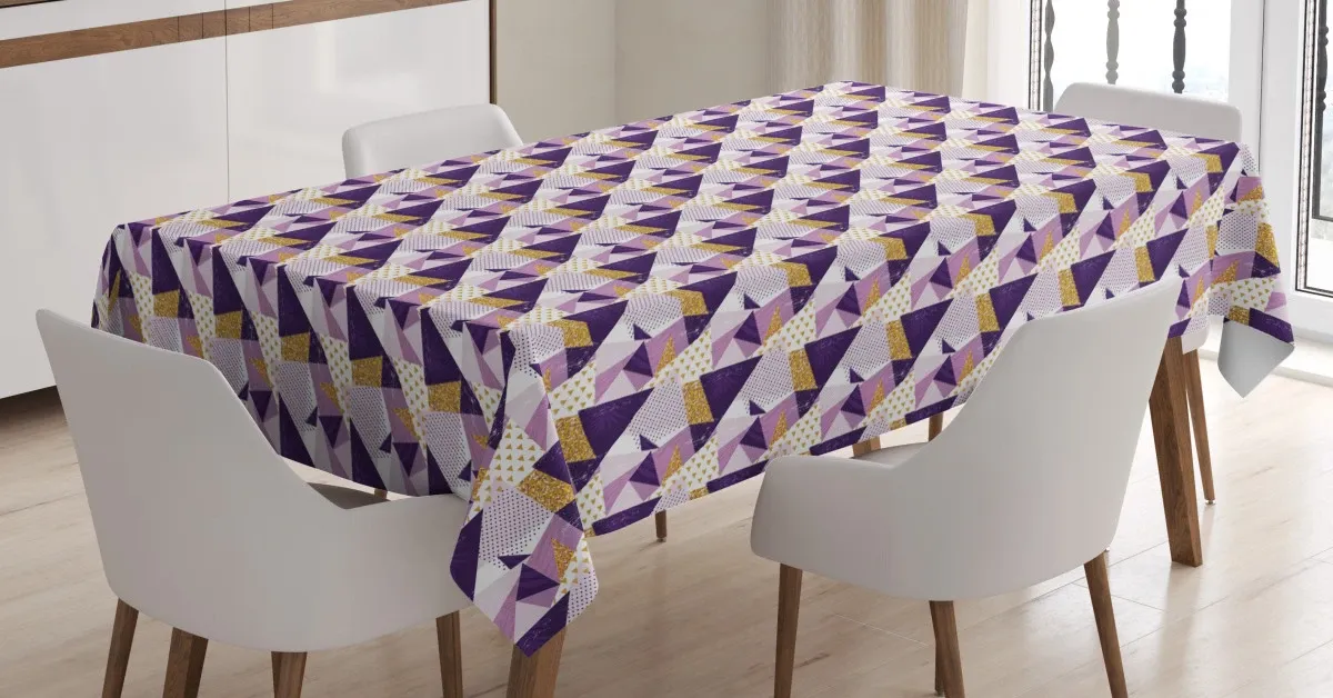 Angular Design Triangles 3D Printed Tablecloth Table Decor angular design triangles 3d printed tablecloth table decor 4984