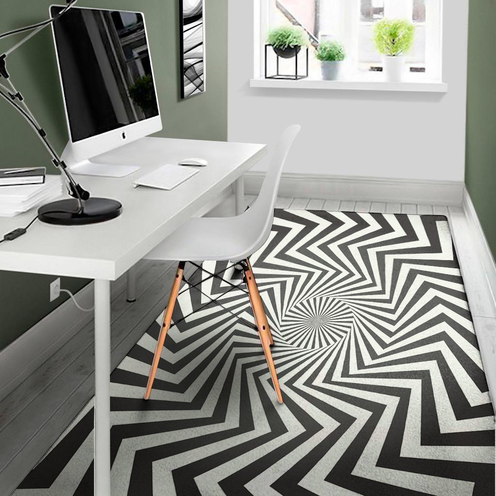 angular swirl motion illusion print area rug floor decor 8371