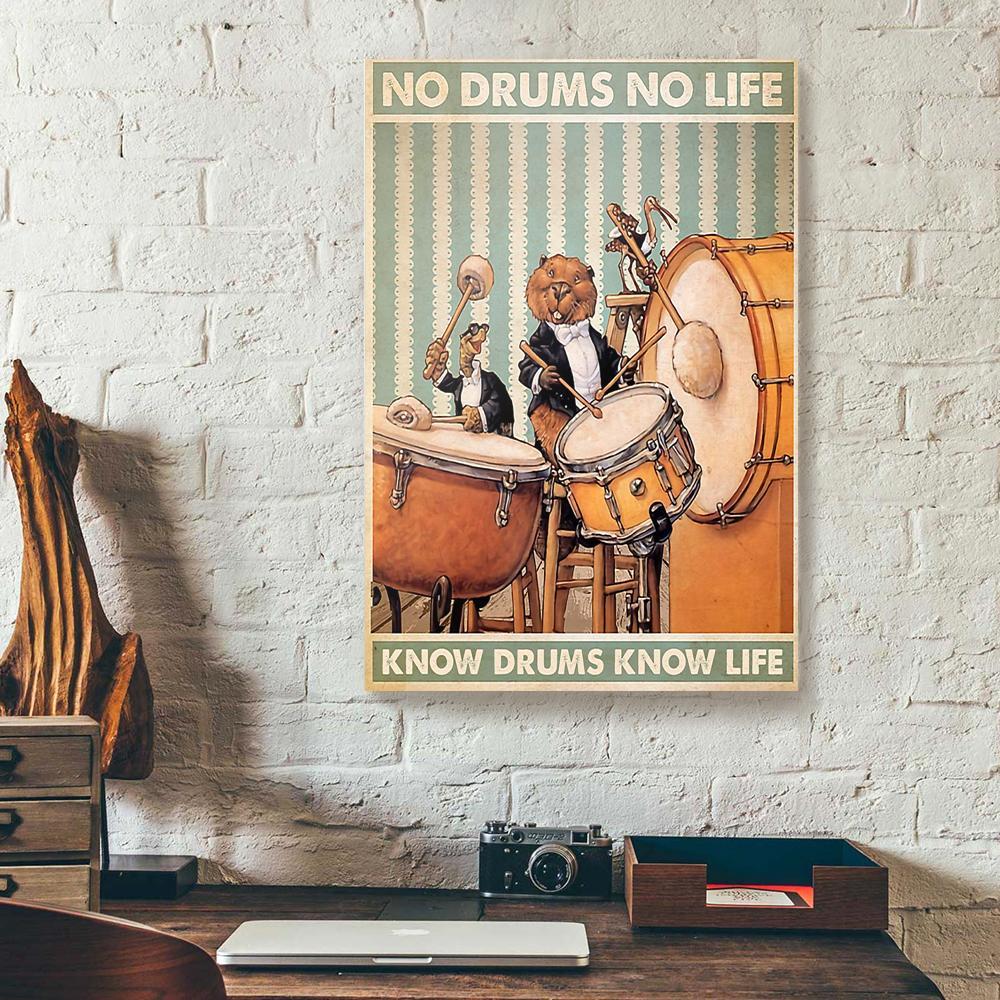 animals drummer canvas prints wall art decor 3059