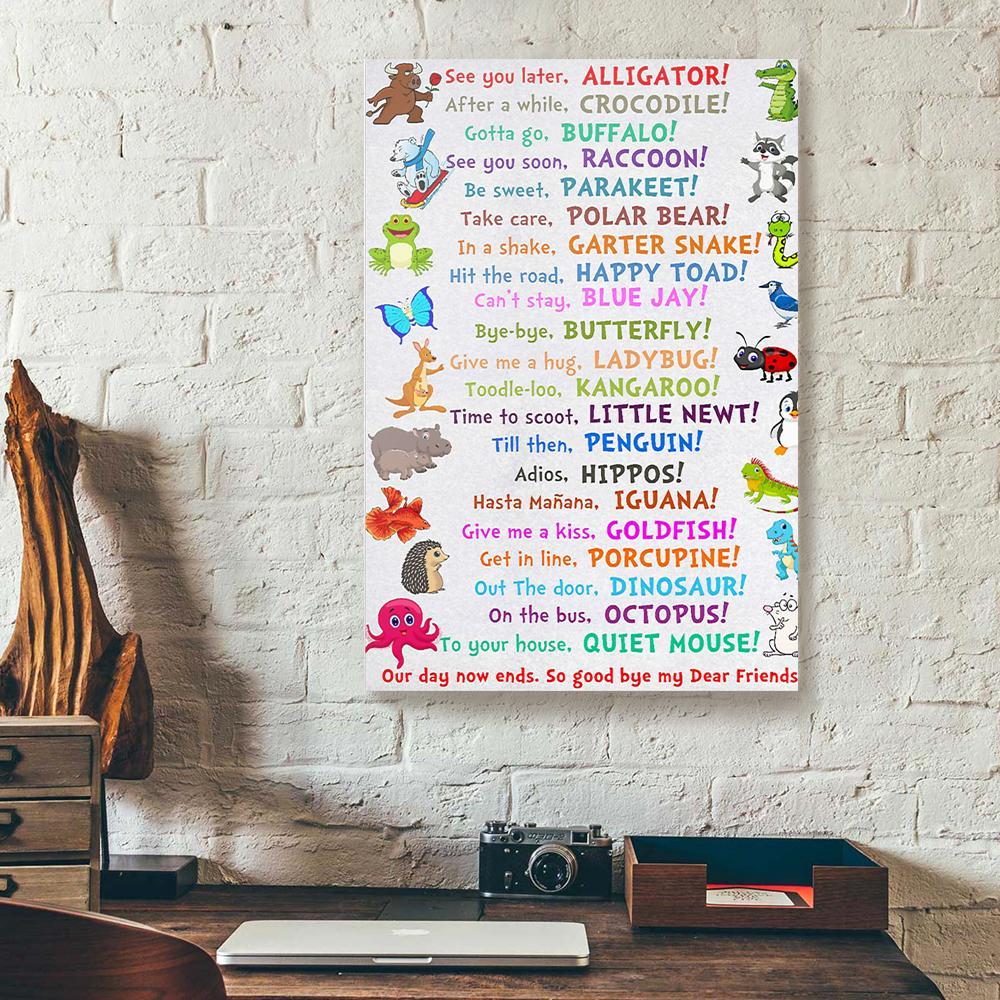 animals teacher canvas prints wall art decor 5024