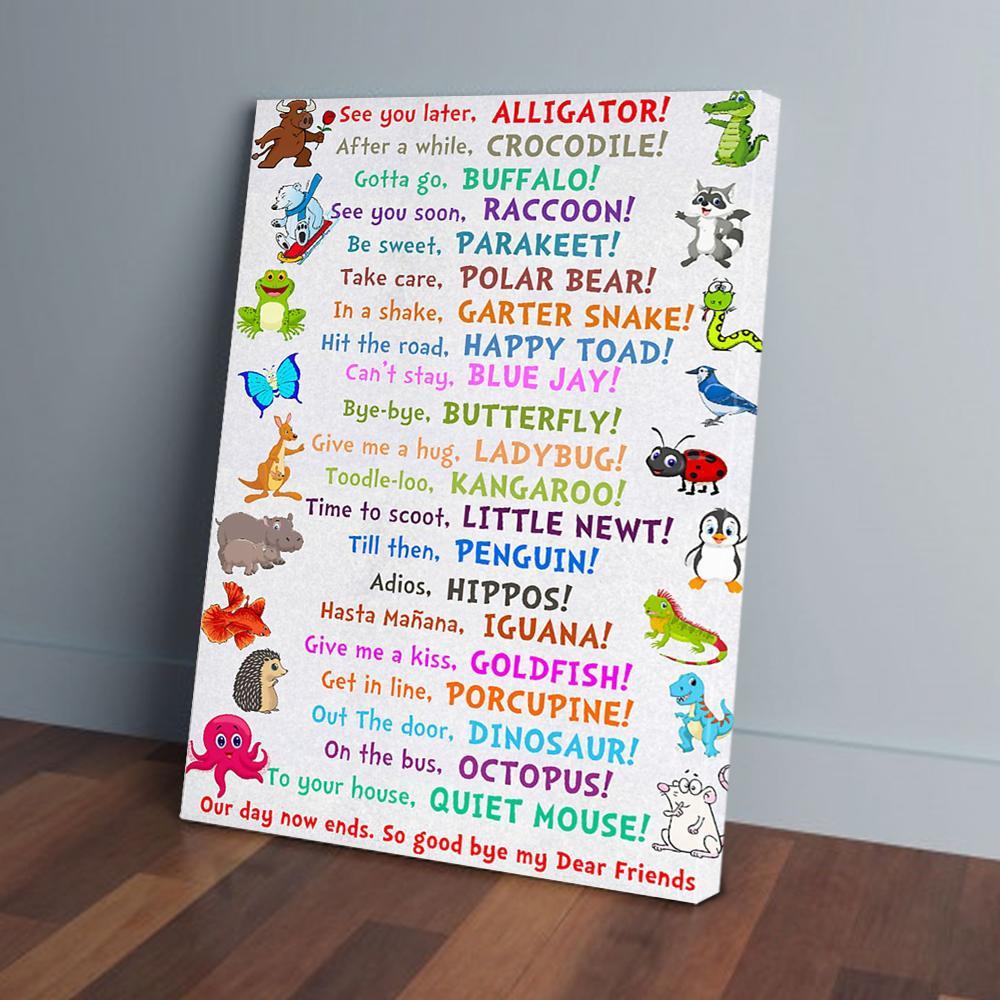 animals teacher canvas prints wall art decor 5056