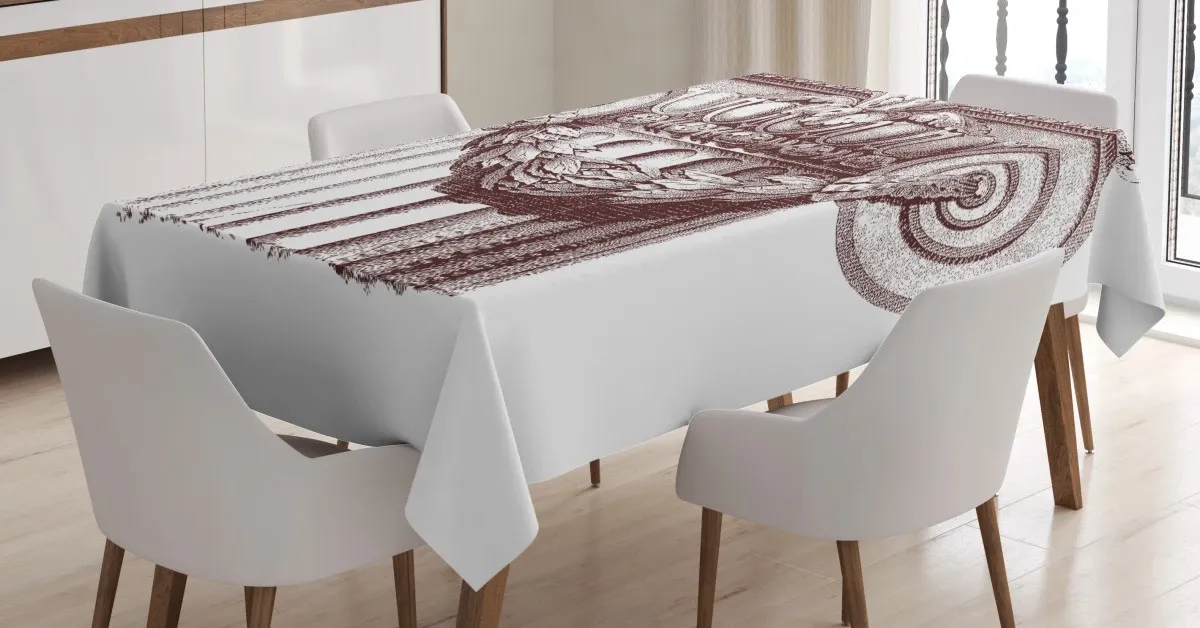 antique column roman 3d printed tablecloth table decor 7047