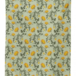 antique curlicue peduncle 3d printed tablecloth table decor 5581