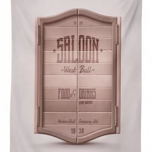antique saloon door 3d printed tablecloth table decor 2968