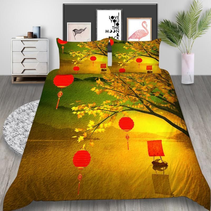 Antiquity Chinese Lamp Duvet Cover Bedding Set antiquity chinese lamp duvet cover bedding set 6836