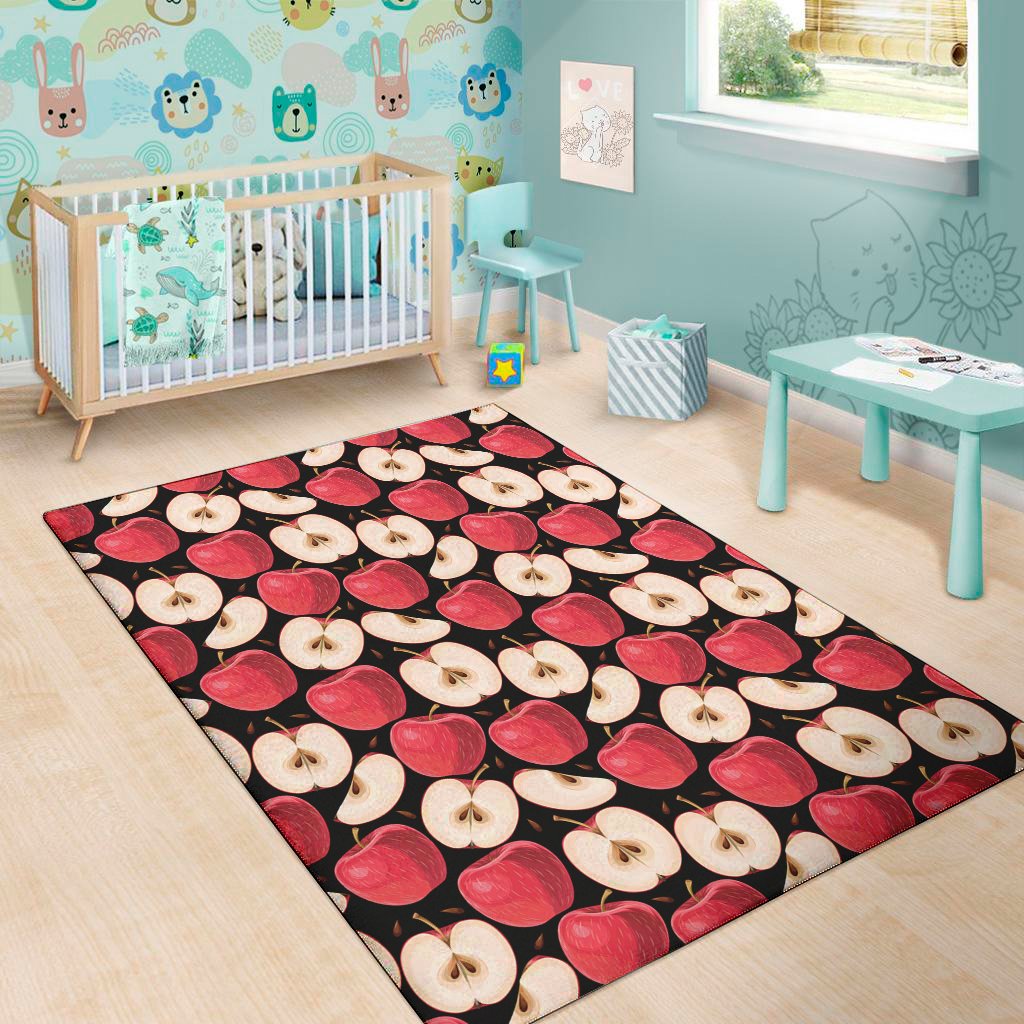 apple pattern print area rug floor decor 1168