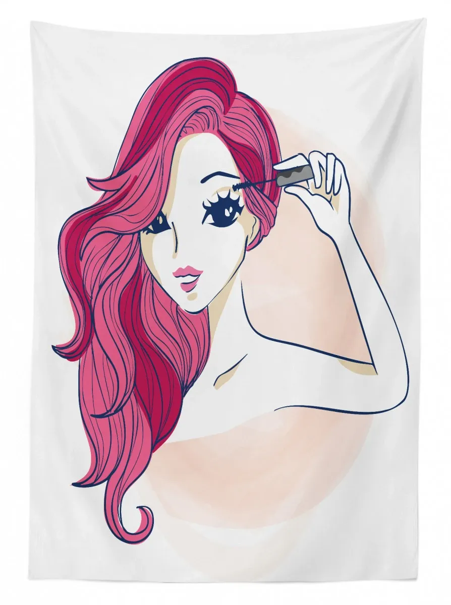 application of mascara 3d printed tablecloth table decor 7985