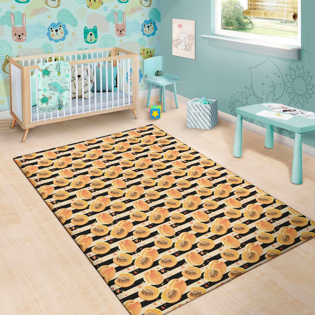 apricot fruit striped pattern print area rug floor decor 8316