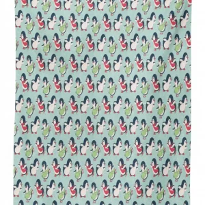 arctic animals ice skating 3d printed tablecloth table decor 3551