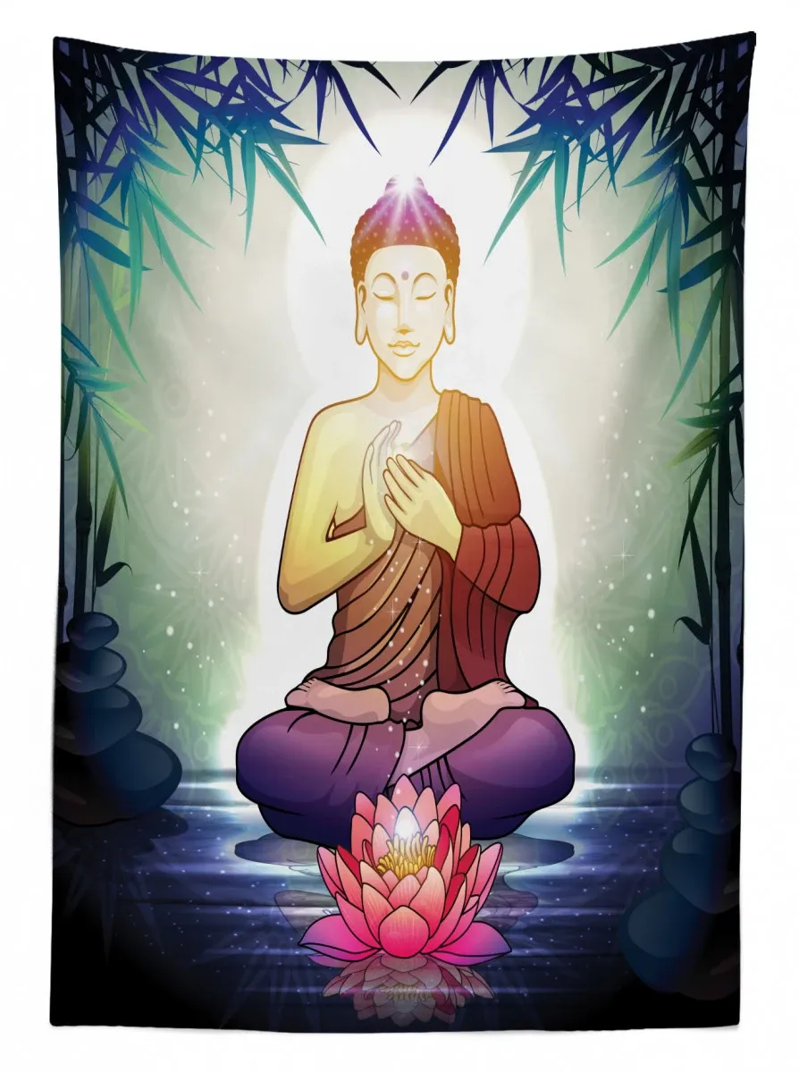 asian boho timeless form 3d printed tablecloth table decor 3279