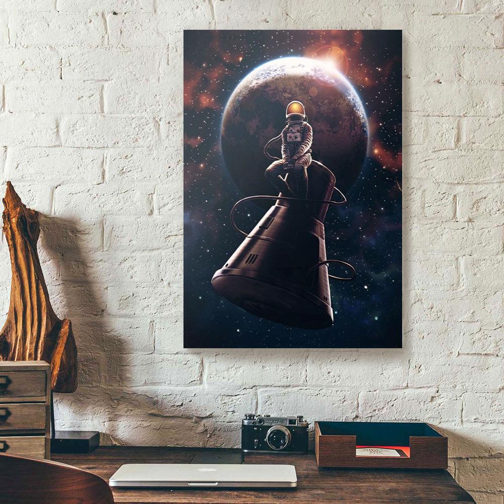 astronaut canvas prints wall art decor 3843