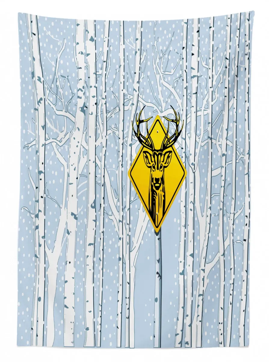 attention deer 3d printed tablecloth table decor 3898