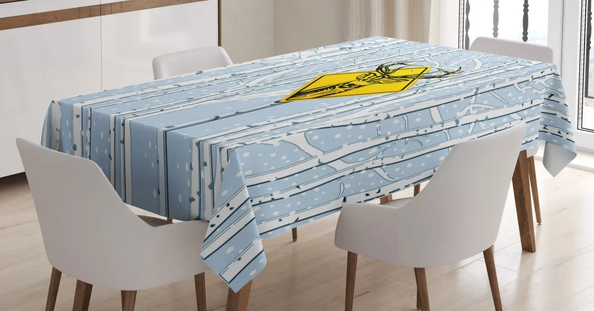 attention deer 3d printed tablecloth table decor 6995